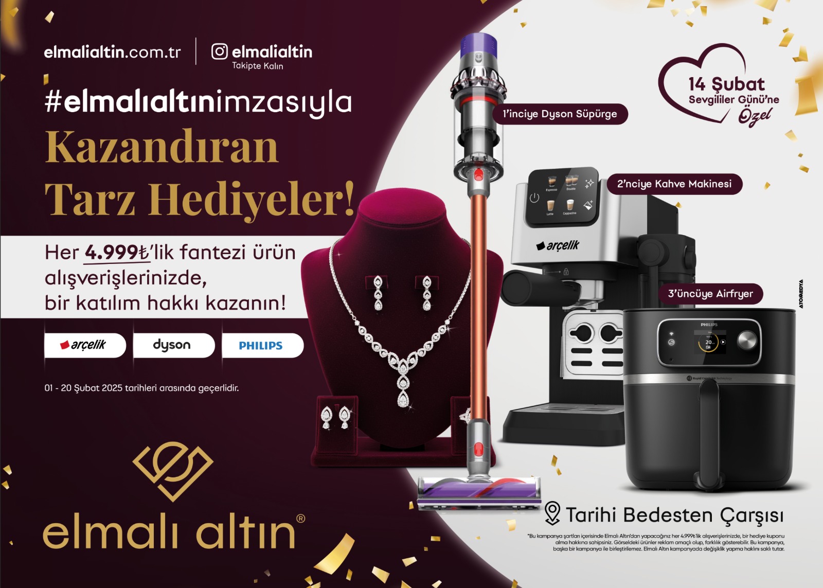 Elmalı Altın’dan Sevgiler Günü’ne hediyelerle dolu kampanya